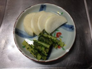 大根の試食