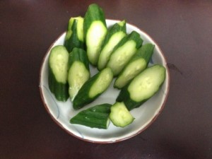約5時間漬けたきゅうり