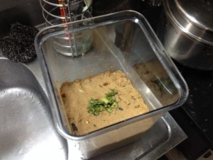 大根を漬けたところ