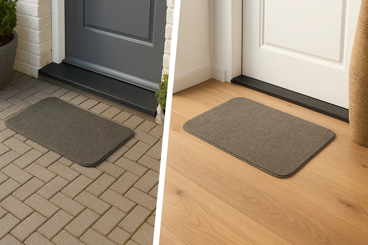 玄関マットを外に置くメリットとデメリット