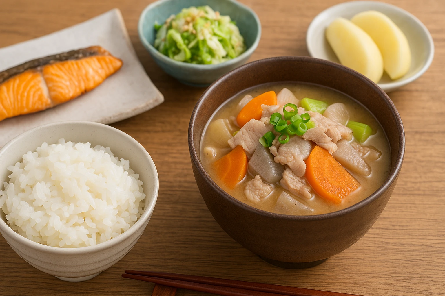 豚汁の日の献立、これで決まり